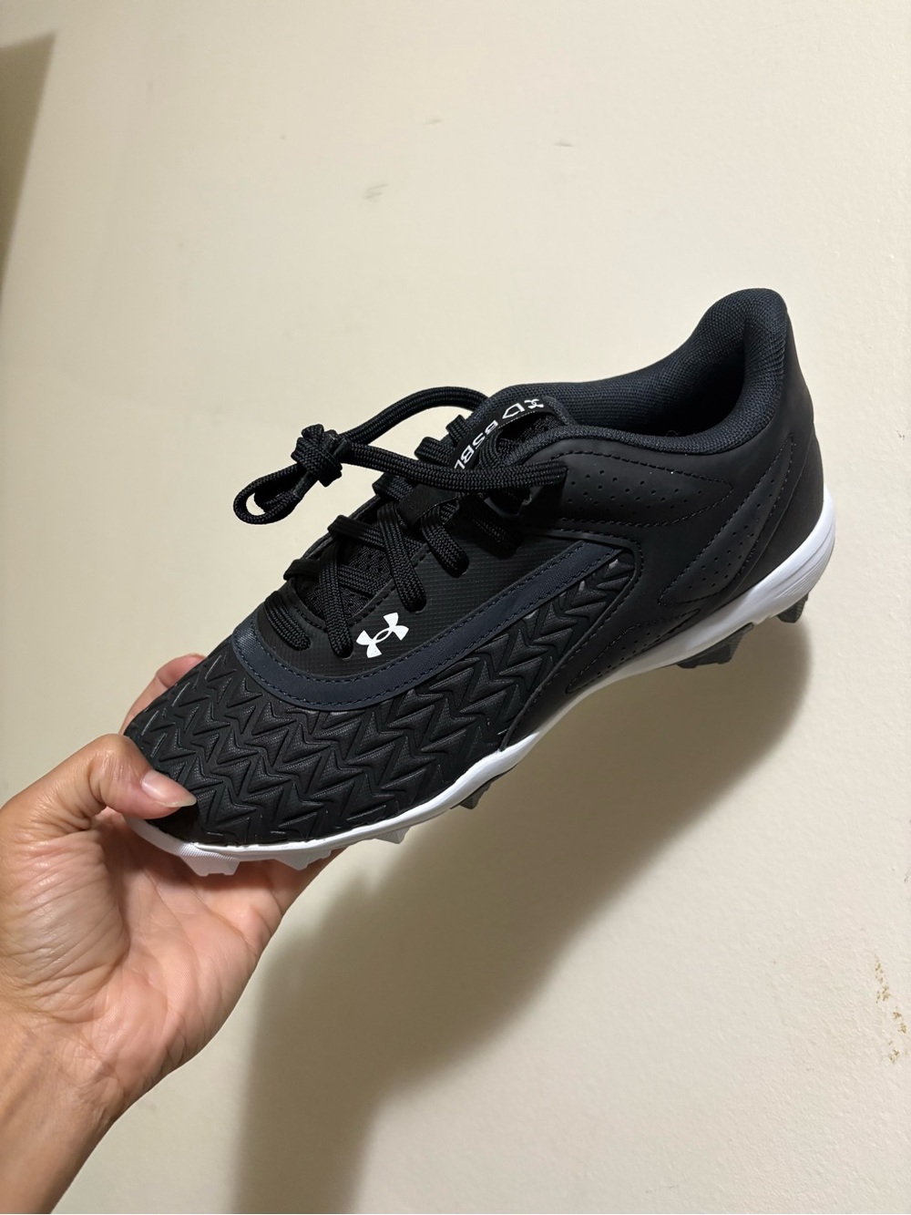 Under Armour Kids Black and White Turf Sneakers